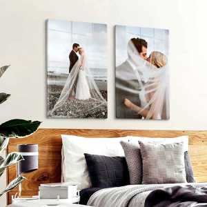  - Kişiye Özel İkili Fotoğraf Baskılı Kanvas Tablo