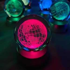 Kişiye Özel İsimli 3 D Işıklı Dünya Küre Pilli - Thumbnail