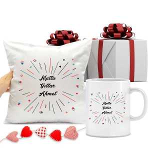 - Kişiye Özel Mutlu Yıllar Kupa Bardak ve Yastık  - Kişiye Özel Mutlu Yıllar Kupa Bardak ve Yastık