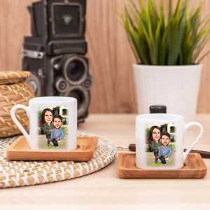  - Kişiye Özel Sevgili Karikatürlü Türk Kahvesi Fincanı Seti