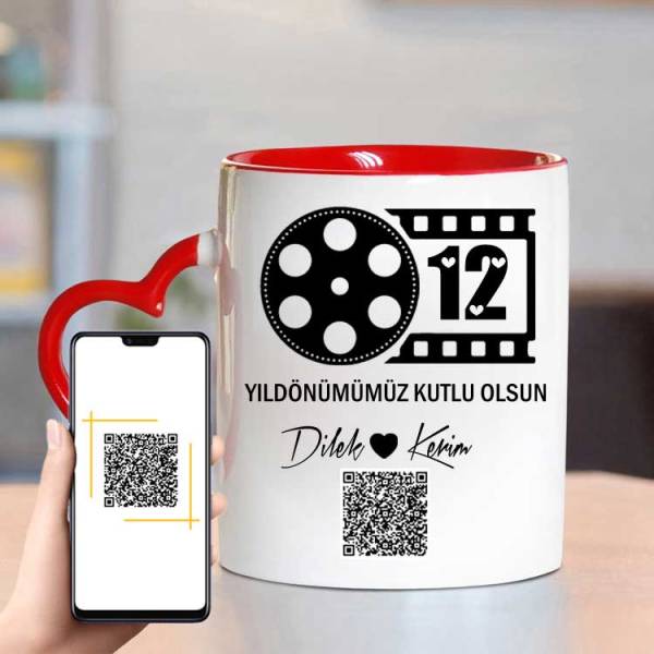 Kişiye Özel Yıl Dönümümüz Kutlu Olsun Ses İzi Kupa Bardak