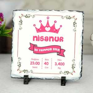  - Kız Bebek Doğum Özellikli Taş Çerçeve