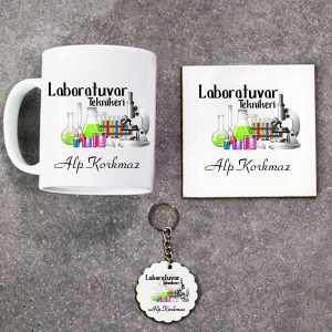  - Laboratuvar Teknikeri Kupa Bardak Altlık ve Anahtarlık Hediye Seti