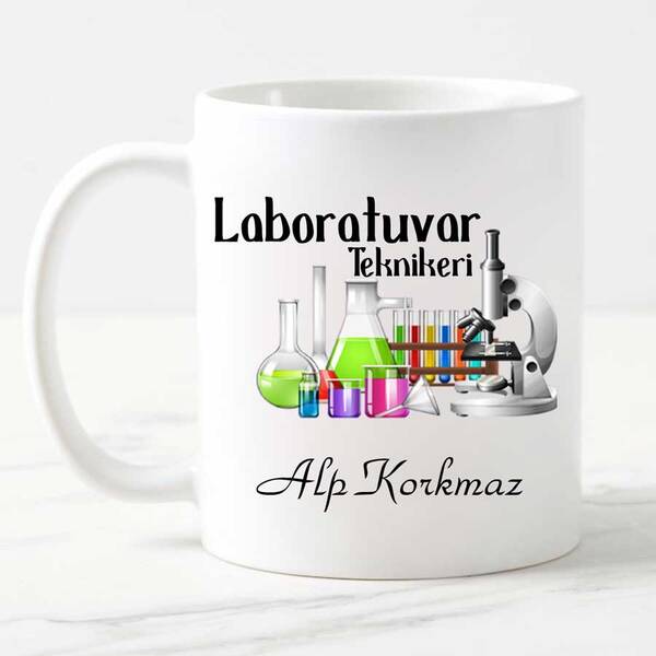 Laboratuvar Teknikerine Hediye Kupa Bardak