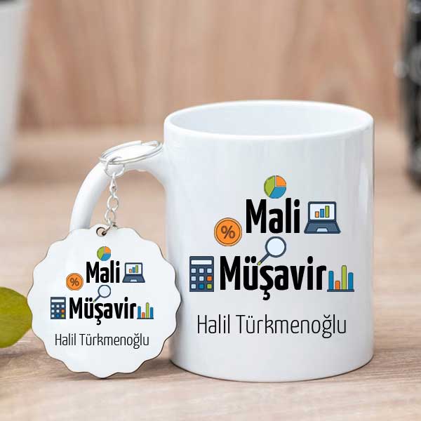 Mali Müşavire Hediye Kupa Bardak Ve Anahtarlık
