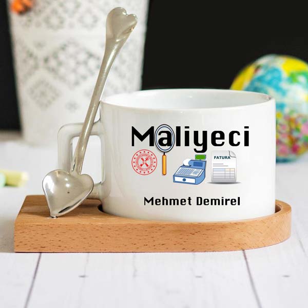 Maliyeci Ahşap Altlıklı Lüks Fincan Seti