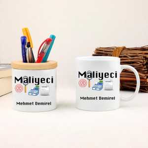 - Maliyeci Kupa Bardak ve Kalemlik Hediye Seti  - Maliyeci Kupa Bardak ve Kalemlik Hediye Seti