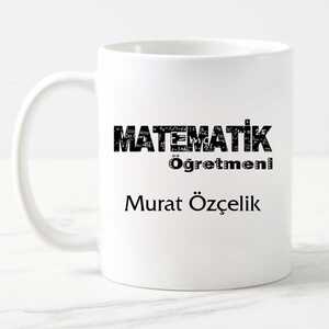 Matematik Öğretmeni İsimli Kupa Bardak - Thumbnail