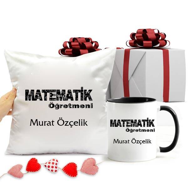 Matematik Öğretmeni Kupa Bardak ve Yastık