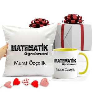 Matematik Öğretmeni Kupa Bardak ve Yastık - Thumbnail