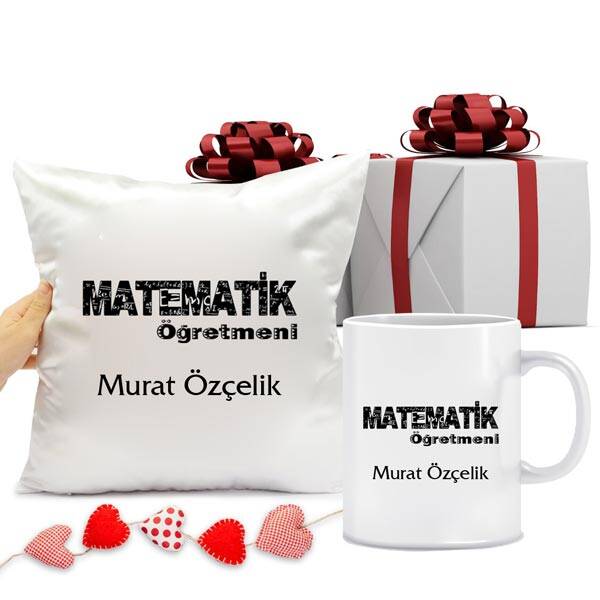 Matematik Öğretmeni Kupa Bardak ve Yastık