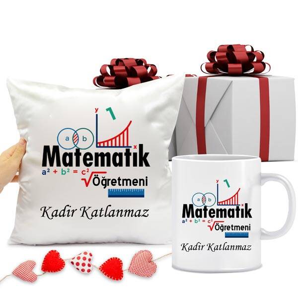 Matematik Öğretmeni Özel Kupa Bardak ve Yastık