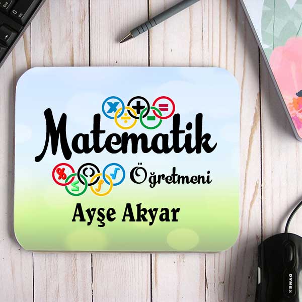 Matematik Öğretmenine Hediye İsimli Mouse Pad