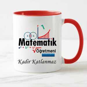 Matematik Öğretmenine Hediye Kupa Bardak - Thumbnail