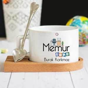 - Memur Ahşap Altlıklı Lüks Fincan Seti  - Memur Ahşap Altlıklı Lüks Fincan Seti