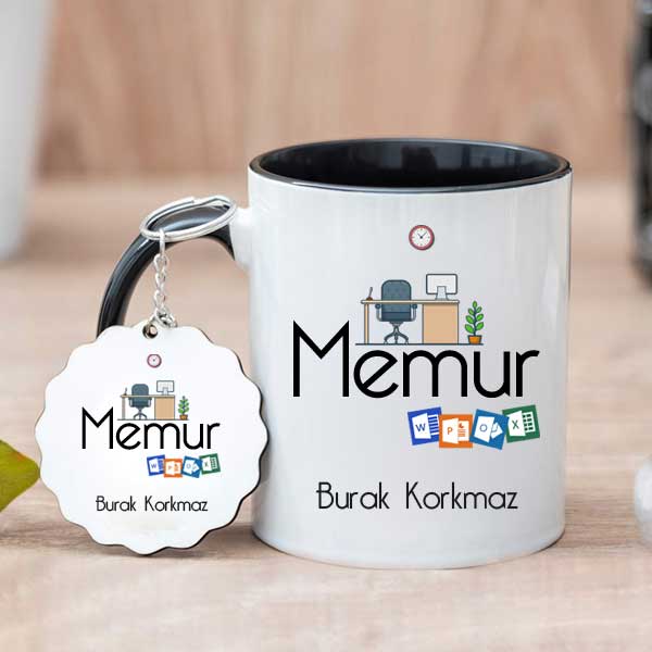 Memur Hediyesi Kupa Bardak Ve Anahtarlık