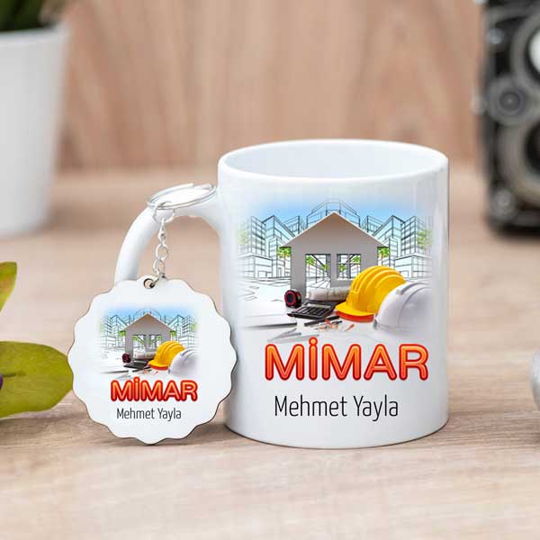 Mimar Hediyesi Kupa Bardak Ve Anahtarlık
