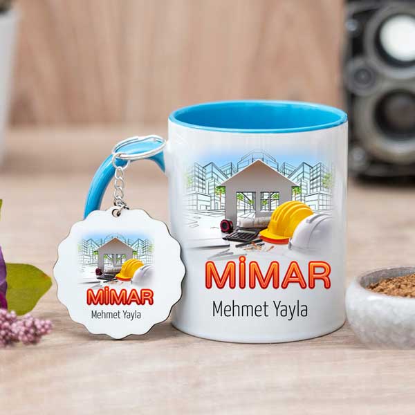 Mimar Hediyesi Kupa Bardak ve Anahtarlık