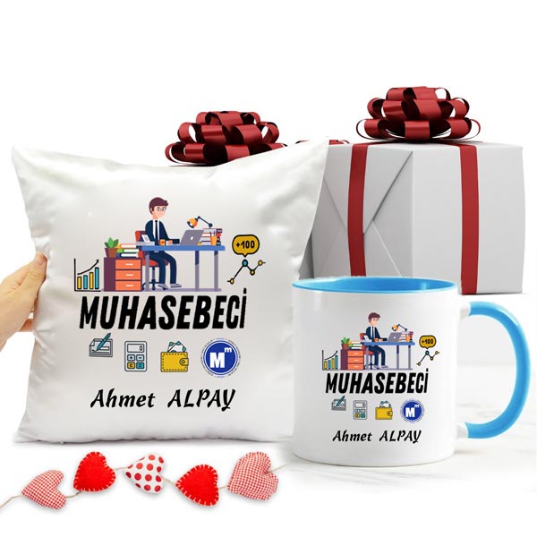 Muhasebeci Kupa Bardak Ve Yastık