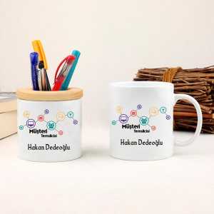  - Müşteri Temsilcisine Hediye Kupa Bardak ve Kalemlik Seti