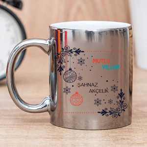  - Mutlu Yıllar Aynalı Gümüş Kupa Bardak