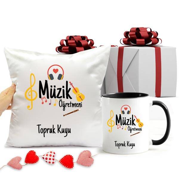 Müzik Öğretmeni Kupa Bardak ve Yastık