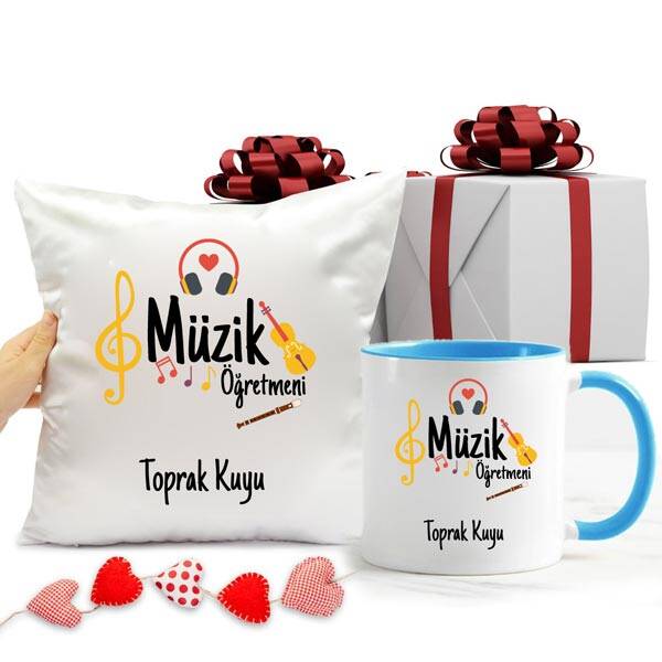 Müzik Öğretmeni Kupa Bardak ve Yastık