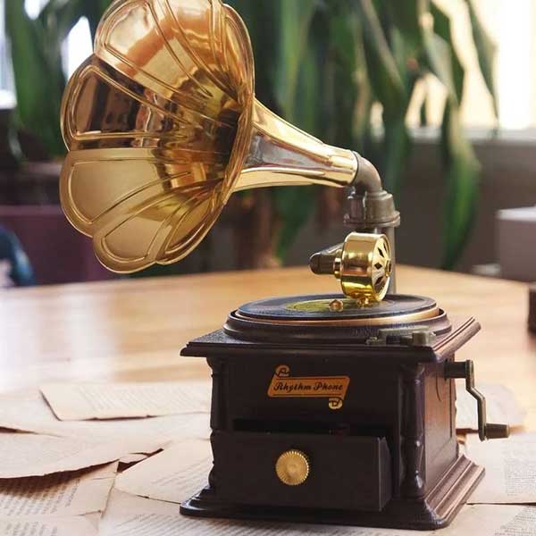 Nostaljik Gramofon Müzik Kutusu