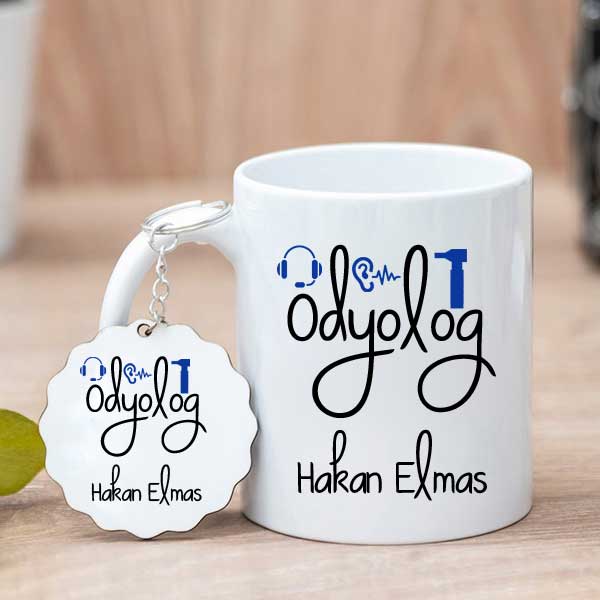 Odyolog Hediyesi Kupa Bardak Ve Anahtarlık