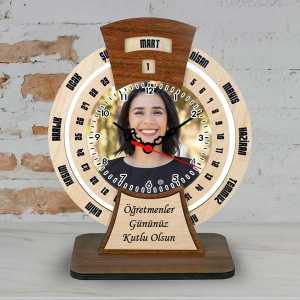 - Öğretmene Özel Fotoğraflı Maya Takvimli Saat  - Öğretmene Özel Fotoğraflı Maya Takvimli Saat