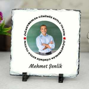 - Öğretmenler Gününüz Kutlu Olsun Fotoğraflı Taş Çerçeve  - Öğretmenler Gününüz Kutlu Olsun Fotoğraflı Taş Çerçeve