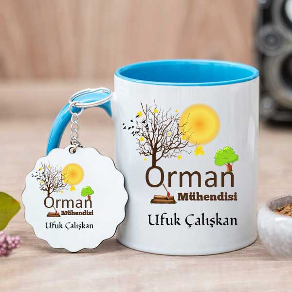 Orman Mühendisine Hediye Kupa Bardak Ve Anahtarlık