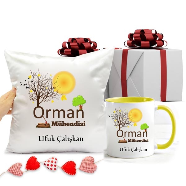 Orman Mühendisi Kupa Bardak Ve Yastık