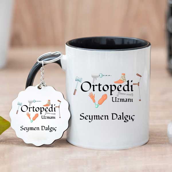 Ortopedi Uzmanına Hediye Kupa Bardak Ve Anahtarlık