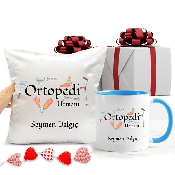 Ortopedi Uzmanı Kupa Bardak Ve Yastık