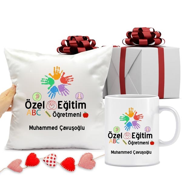 Özel Eğitim Öğretmeni Kupa Bardak ve Yastık