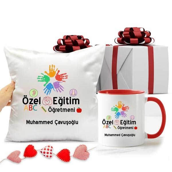 Özel Eğitim Öğretmeni Kupa Bardak Ve Yastık