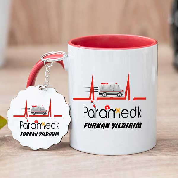 Paramedik Hediyesi Kupa Bardak Ve Anahtarlık