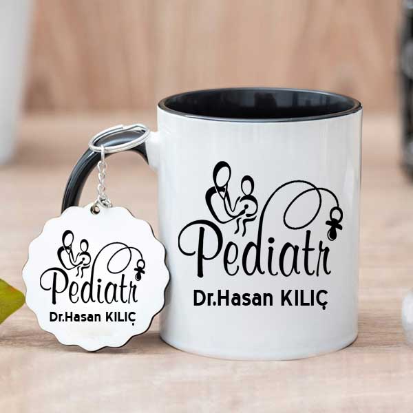 Pediatri Doktoruna Hediye Kupa Bardak Ve Anahtarlık