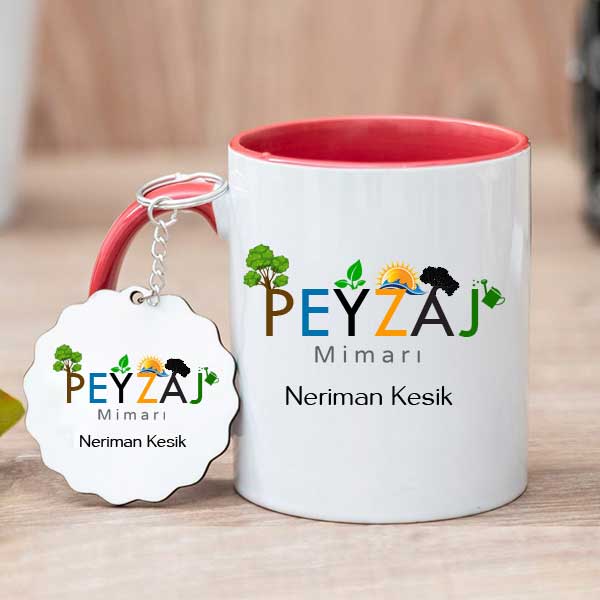 Peyzaj Mimarına Hediye Kupa Bardak Ve Anahtarlık