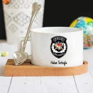 - Pöh Logolu Ahşap Altlıklı Lüks Fincan Seti  - Pöh Logolu Ahşap Altlıklı Lüks Fincan Seti