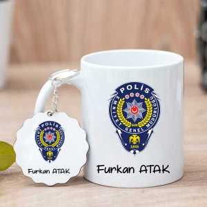 Polis Hediyesi Kupa Bardak ve Anahtarlık - Thumbnail