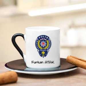 Polis Logolu Türk Kahve Fincanı - Thumbnail