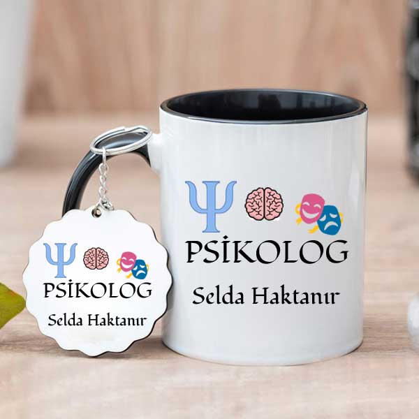 Psikolog Hediyesi Kupa Bardak ve Anahtarlık