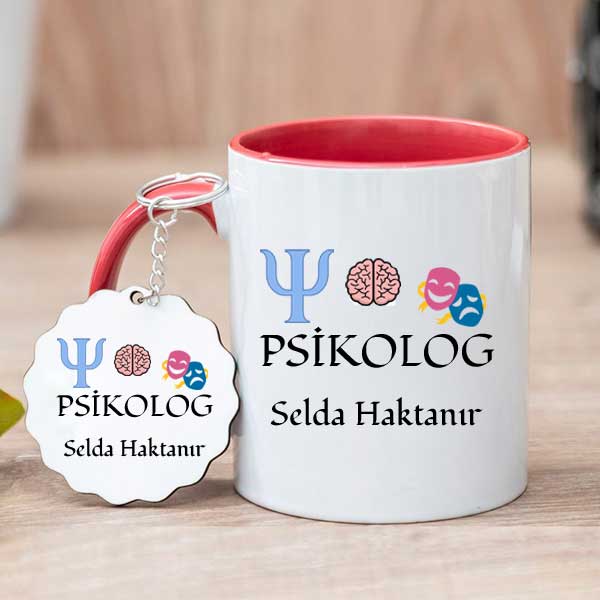 Psikolog Hediyesi Kupa Bardak ve Anahtarlık