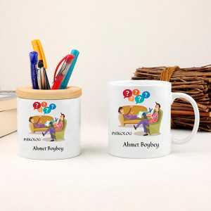 - Psikolog Hediyesi Kupa Bardak ve Kalemlik Seti  - Psikolog Hediyesi Kupa Bardak ve Kalemlik Seti