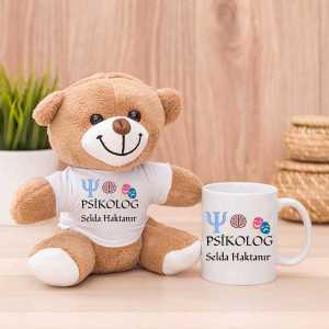 - Psikologa Hediye Peluş Ayıcık ve Kupa Bardak  - Psikologa Hediye Peluş Ayıcık ve Kupa Bardak