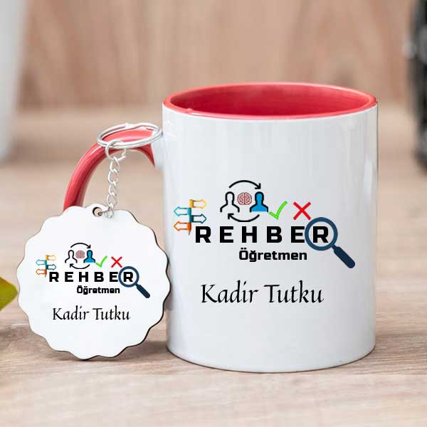 Rehber Öğretmene Hediye Kupa Bardak ve Anahtarlık