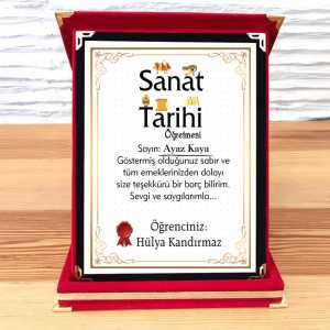  - Sanat Tarihi Öğretmenine Hediye Plaket
