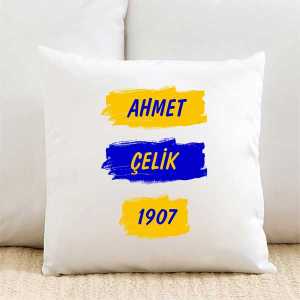  - Sarı Lacivert Taraftar Yastık